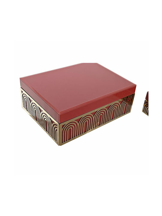 DKD Home Decor Jewellery Box Metal 25x18x10cm