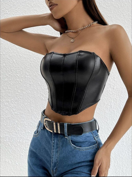 Γυναικεία Μπλούζα Κορσές Strapless Μαύρη
