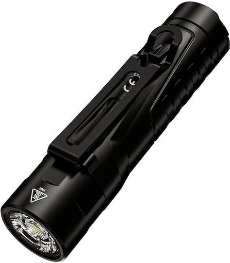 NiteCore Rechargeable Flashlight LED IP68 with Maximum Brightness 2000lm MH15 Black
