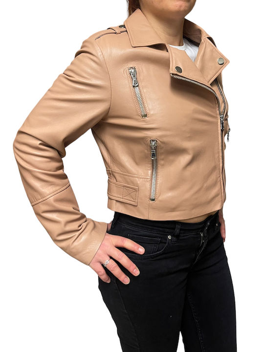 Damen Bikerjacke Orange