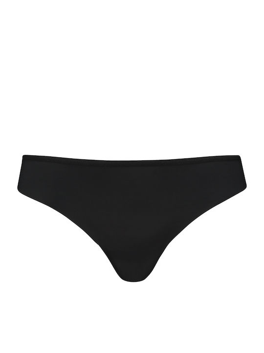 Invisible Γυναικείο String χωρίς Ραφές με Δαντέλα Μαύρο