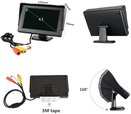 Conchord DS-43 4.3 Inch Car Auxiliary Screen for Dashboard