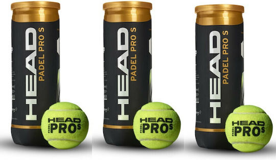 Head Pro S Practice Padel Balls 3pcs