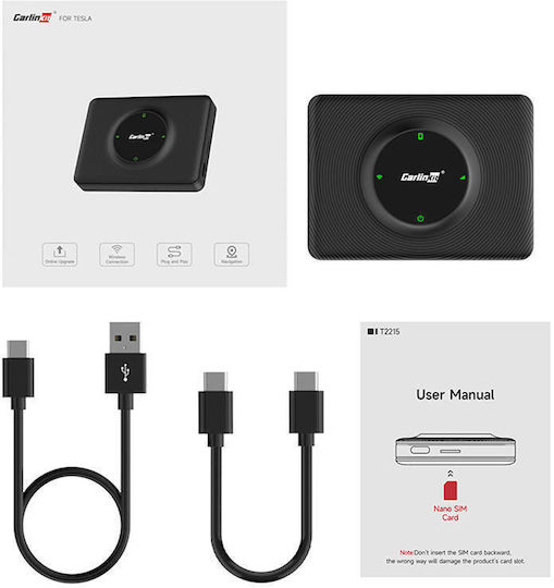 Carlinkit Adaptor Auto USB pentru Tesla