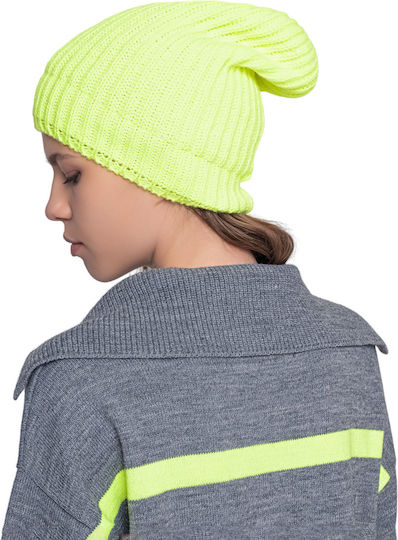Knitted Beanie Cap Yellow