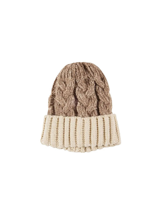 Funky Buddha Beanie Unisex Σκούφος με Πλεξούδες σε Καφέ χρώμα