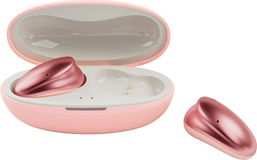 Mee Audio Pebbles Earbud Bluetooth Handsfree Ακουστικά με Αντοχή στον Ιδρώτα και Θήκη Φόρτισης Rose Gold