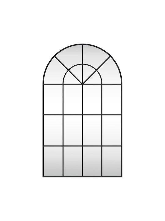 vidaXL Wandspiegel mit Schwarz Metallisch Rahmen 100x60cm 1Stück