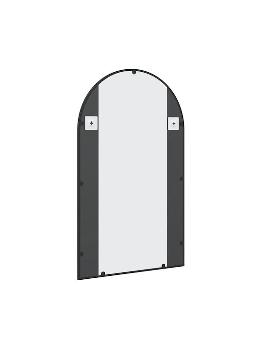 vidaXL Wandspiegel mit Schwarz Metallisch Rahmen 100x60cm 1Stück