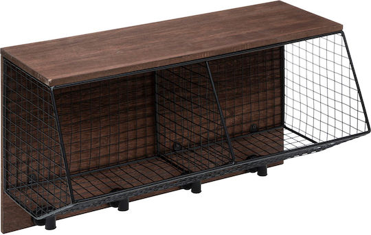 Industrial A-s Caf Ξύλινη 4 Θέσεων 42x26x19cm