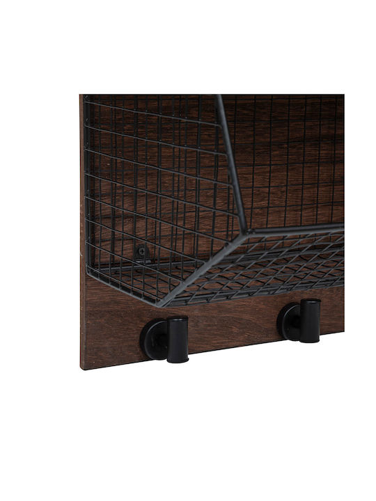 Agățători De Perete A-s Caf Din Lemn Cu 4 Compartimente Albastre 42x26x19cm