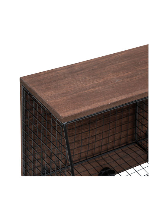 Agățători De Perete A-s Caf Din Lemn Cu 4 Compartimente Albastre 42x26x19cm