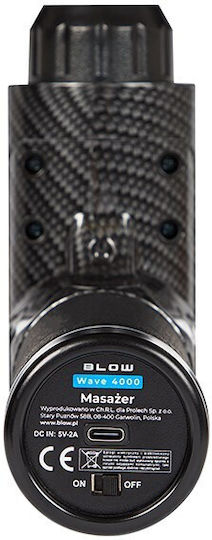 Blow Waffe Massage für den Körper mit Vibration Schwarz