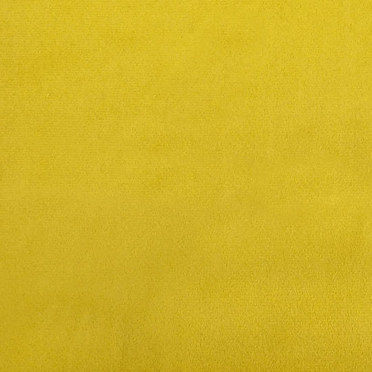 Sofa Bed Single Upholstered with Fabric Yellow with Slats & Mattress 100x200cm