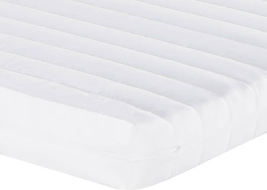 Sofa Bed Single Upholstered with Fabric Yellow with Slats & Mattress 100x200cm