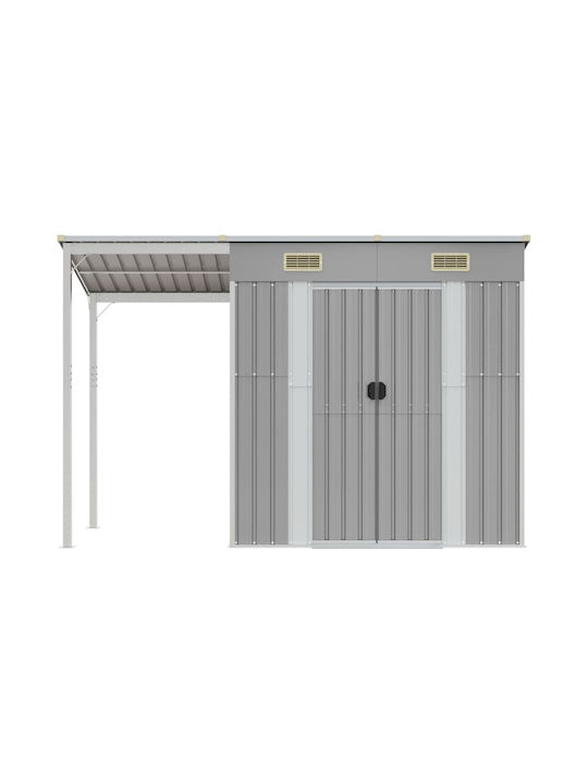 Metallische Gartenhaus Galvanisiert mit Lüftungsschlitzen M2.77xB1.105xH1.81m