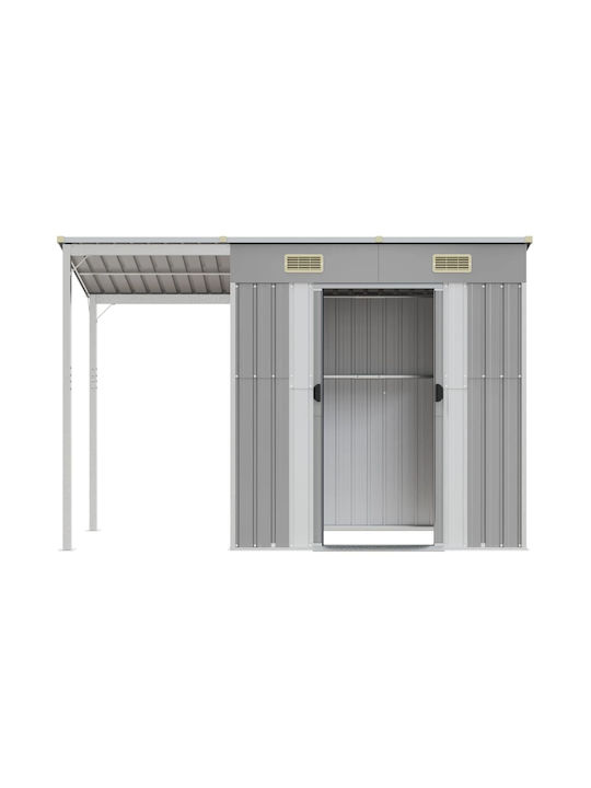 Metallische Gartenhaus Galvanisiert mit Lüftungsschlitzen M2.77xB1.105xH1.81m