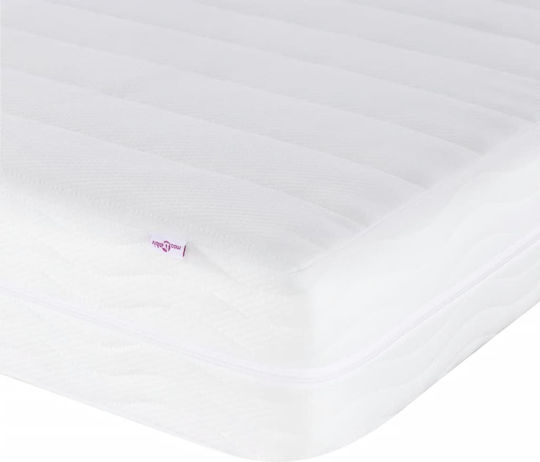 Canapea Pat Single din Lemn Masiv Galben cu Lamele & Saltea 100x200cm