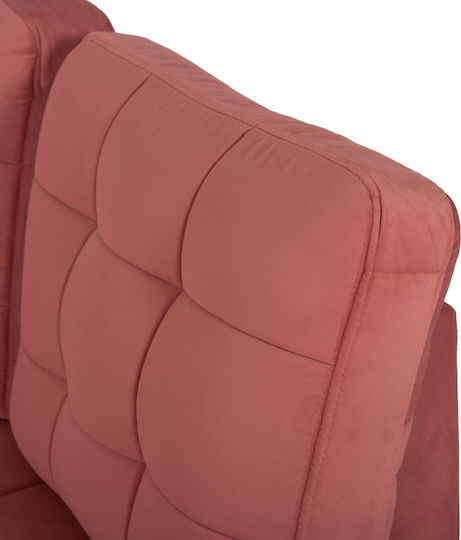 Jade Ecksofa Schlafcouch mit Rechte Ecke Samt Sapio Apfel 200x110x88cm