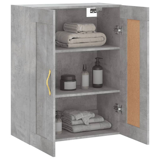 vidaXL Cabinet de baie L69.5xA34xÎ90cm Gri