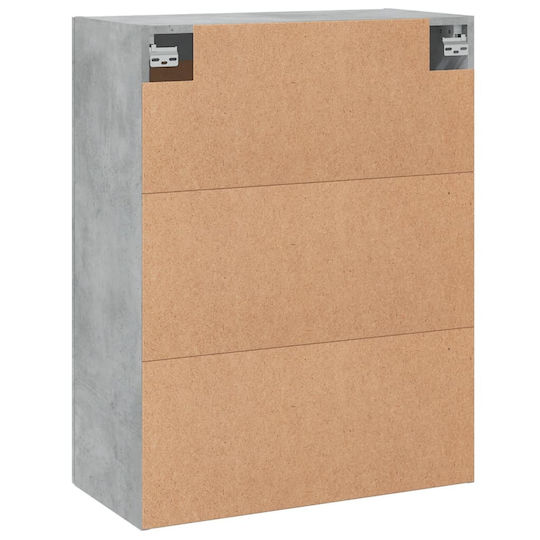 vidaXL Cabinet de baie L69.5xA34xÎ90cm Gri