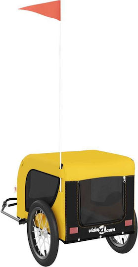 vidaXL Cosul pentru transport câine până la 45kg Galben M124xL66xA65cm.