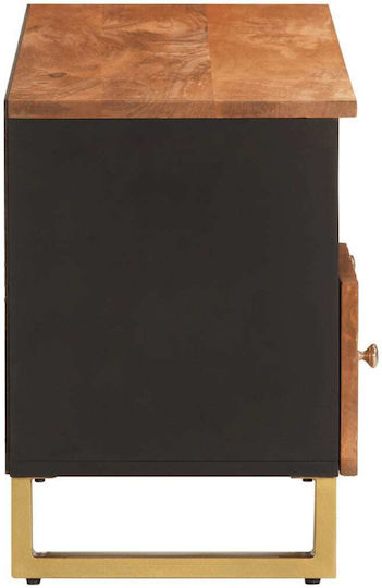 TV Stand Made of Solid Wood Brown L100xD33.5xH46cm