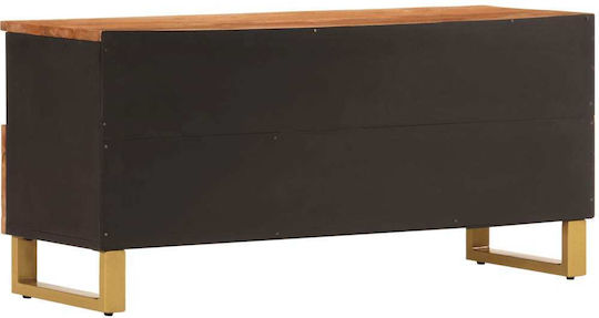 TV Stand Made of Solid Wood Brown L100xD33.5xH46cm