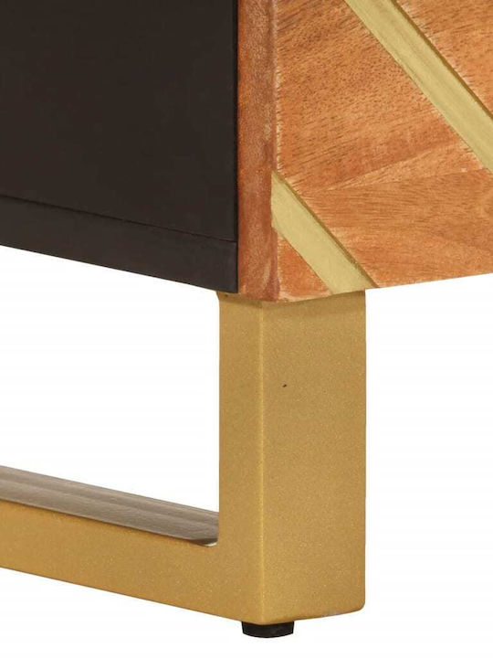 TV Stand from Solid Wood Brown L100xW33.5xH46cm