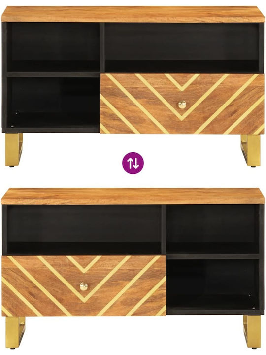 vidaXL TV-Ständer aus Massivholz Braune M80xT33.5xH46cm