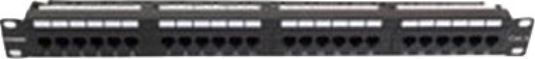 Safewell Κάλυμμα Πάνελ για Rack 1U 19" 24 Θυρών cat6 Μαύρο