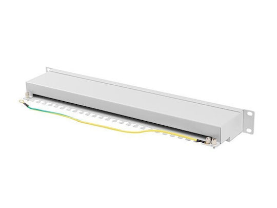 Lanberg Patch Panel για Rack 1U 19" 24 Θυρών cat6a Γκρι