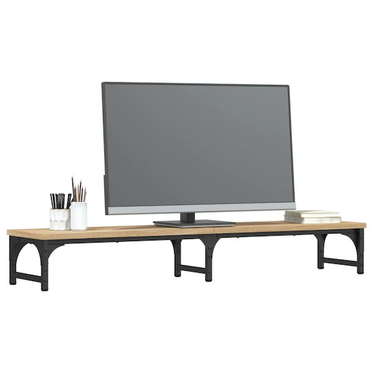 vidaXL Stand Desk Mounted Monitor Oak 105x23x15,5 cm from Treated Wood Brown (834011)