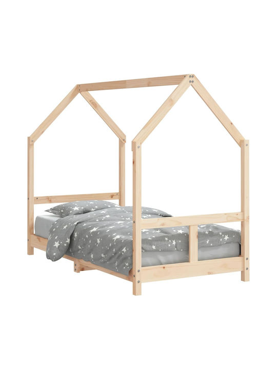Παιδικό Κρεβάτι Μονό Μπεζ για Στρώμα 80x160cm