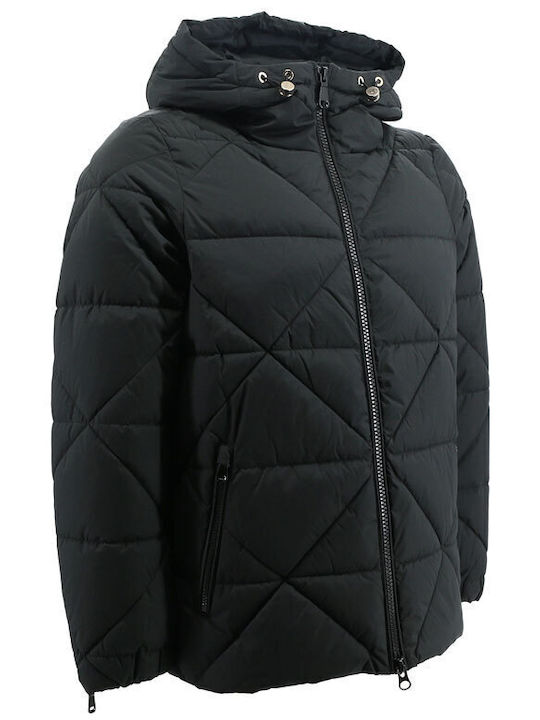 Scurtă Jachetă de femei Puffer Negru