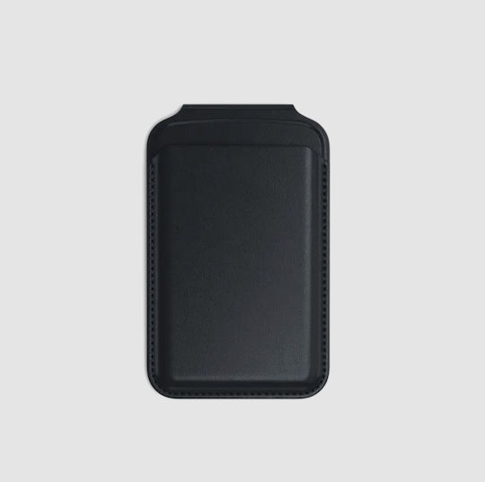 Satechi Vegan-Leather Magnetic Wallet MagSafe Charging Stand in Black color