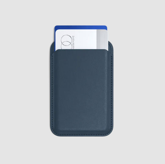 Satechi Vegan-Leather Magnetic Wallet MagSafe зарядна поставка в Син цвят