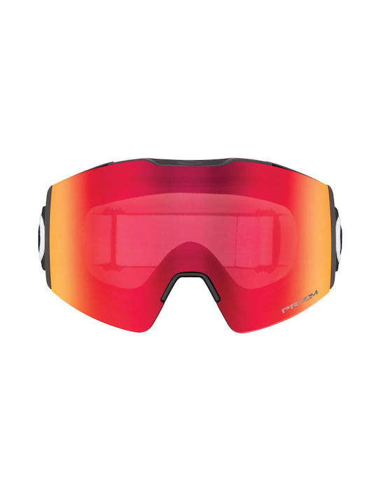 Oakley Fall Line XM OO7103-11 Mască de schi și snowboard pentru adulți, neagră, cu lentilă oglindă roșie