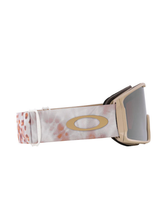 Oakley Line Miner Ski- & Snowboardbrille Erwachsene Beige mit Linse Spiegel in Gray Farbe