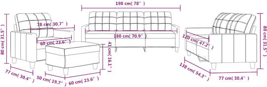 Set de Sufragerie 3 Scaune & 2 Scaune & Fotoliu & Scaun & Taburet