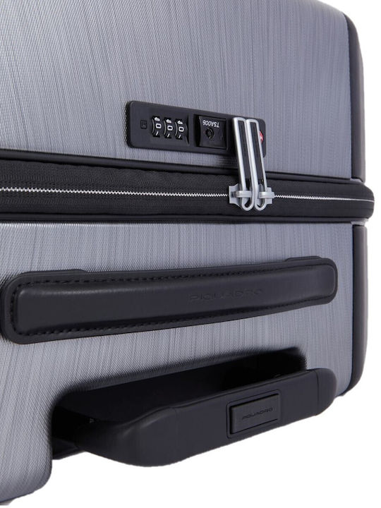 Piquadro Medium Hard Grey Travel Suitcase with 4 Wheels Height 68cm