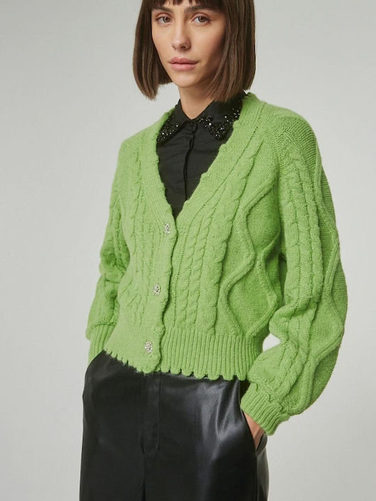 BSB Women's Knitted Cardigan with Buttons Green