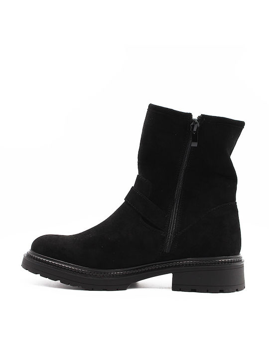 Diamantique Women's Suede Boots Black