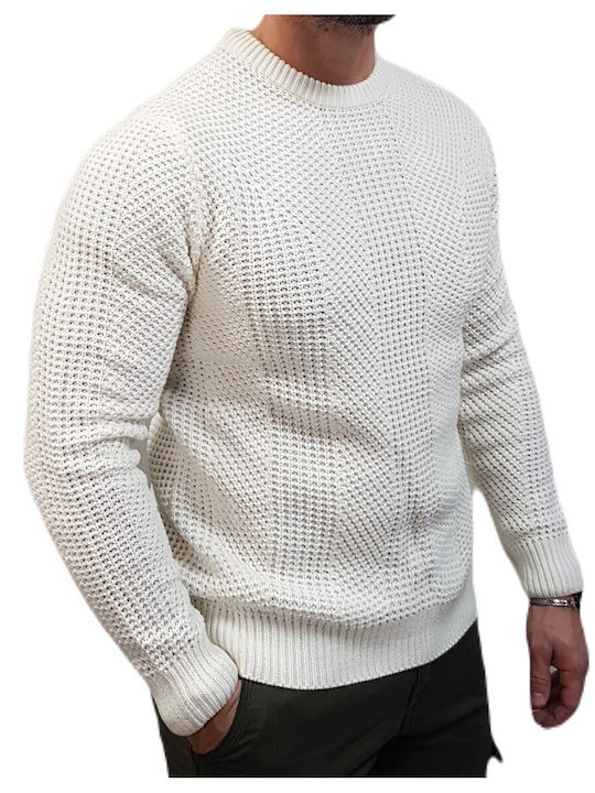 Jack & Jones Men's Long Sleeve Sweater White