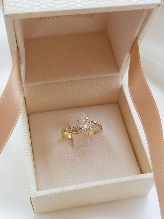 Xrisokosmima Single Stone from Gold 14K