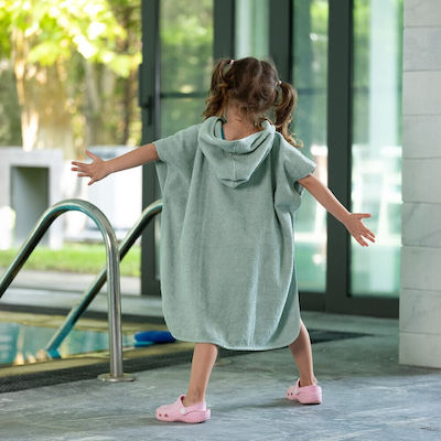 Owli Kids Beach Poncho Green