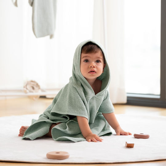 Owli Kids Beach Poncho Green
