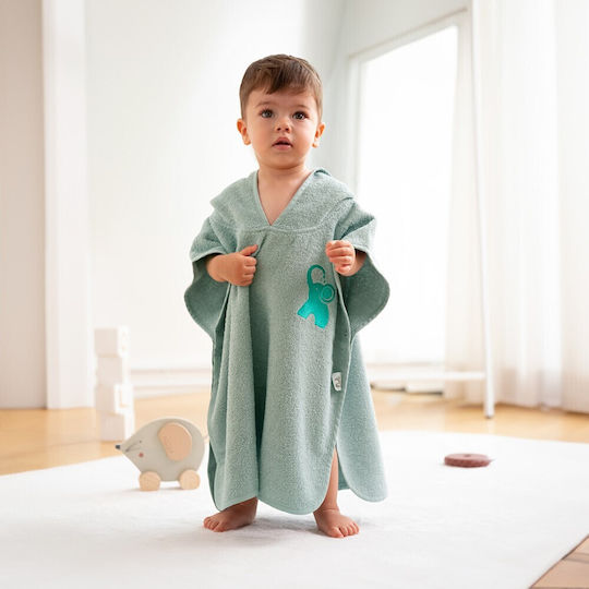 Owli Kids Beach Poncho Green