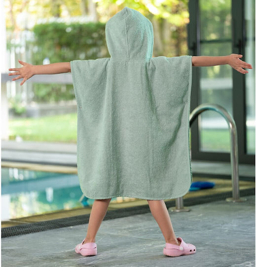 Owli Kids Beach Poncho Green