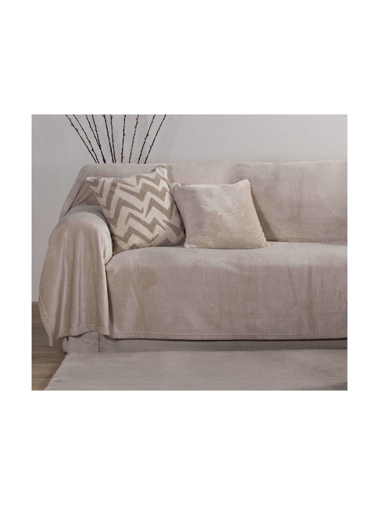 Nef-Nef Homeware Sofa Cushion Thunder from 100% Cotton Ecru/beige 45x45cm.